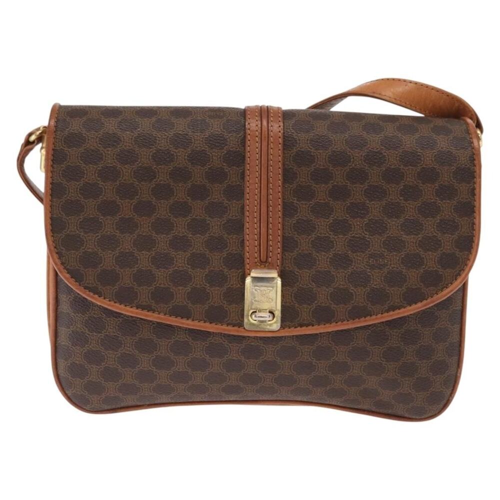 Celine Macadam Shoulder Bag Brown